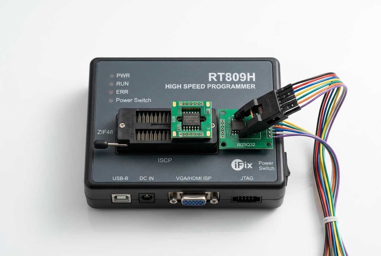 RT809H · SOIC clip · W25Q32